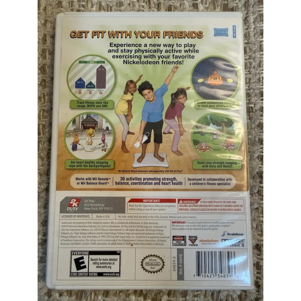 Nickelodeon Dora The Explorer Wii Fit Game (Nintendo Wii, 2010)